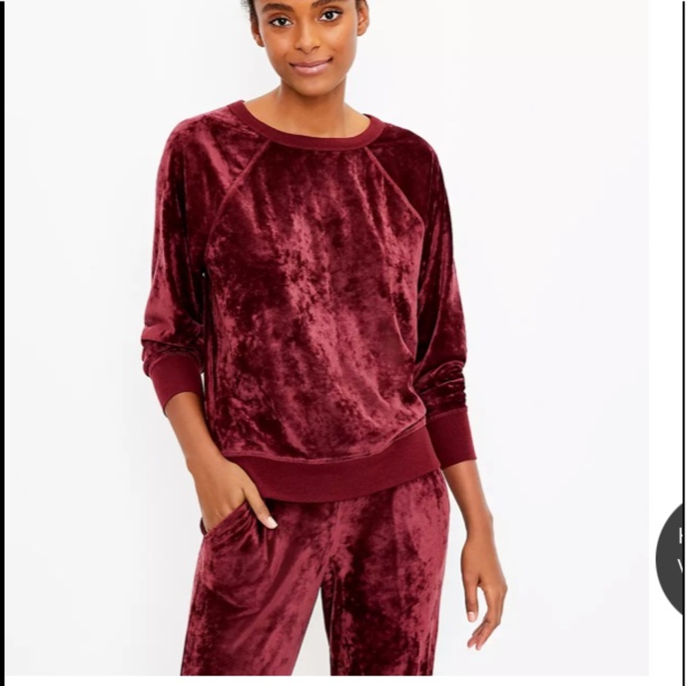 NWT Lou & Grey Crushed Velour Sweatshirt